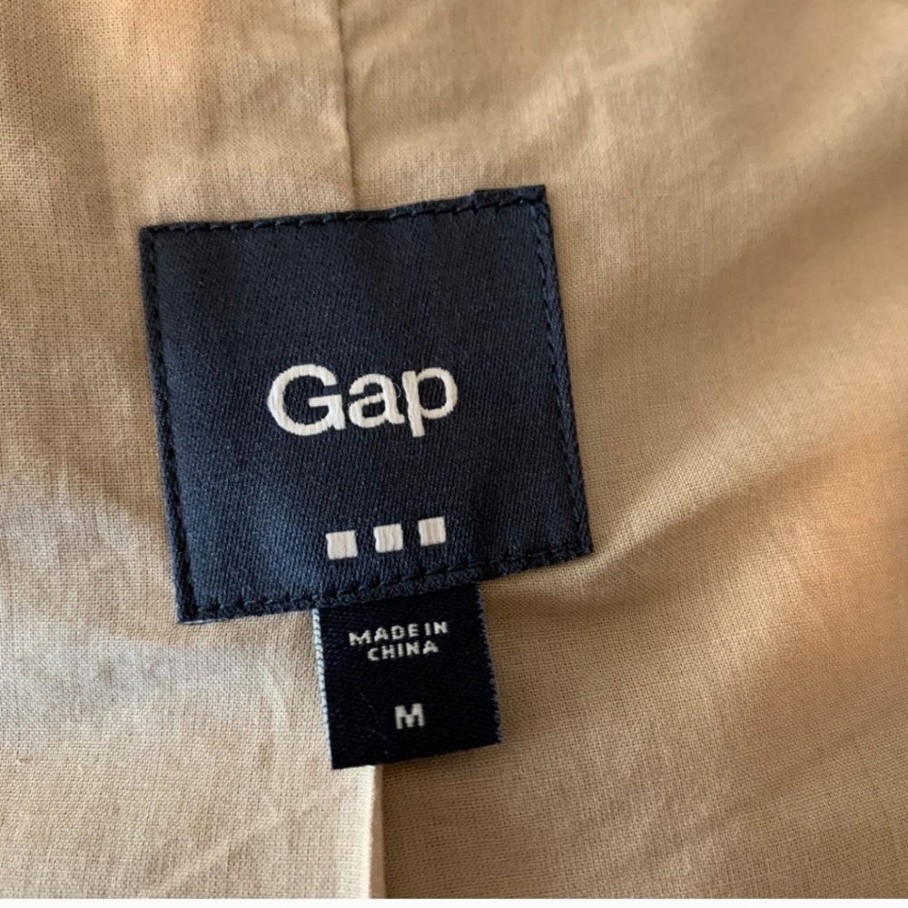 Gap Khaki Lightweight All-Weather Cotton Trench Coat - Picture 5 of 6